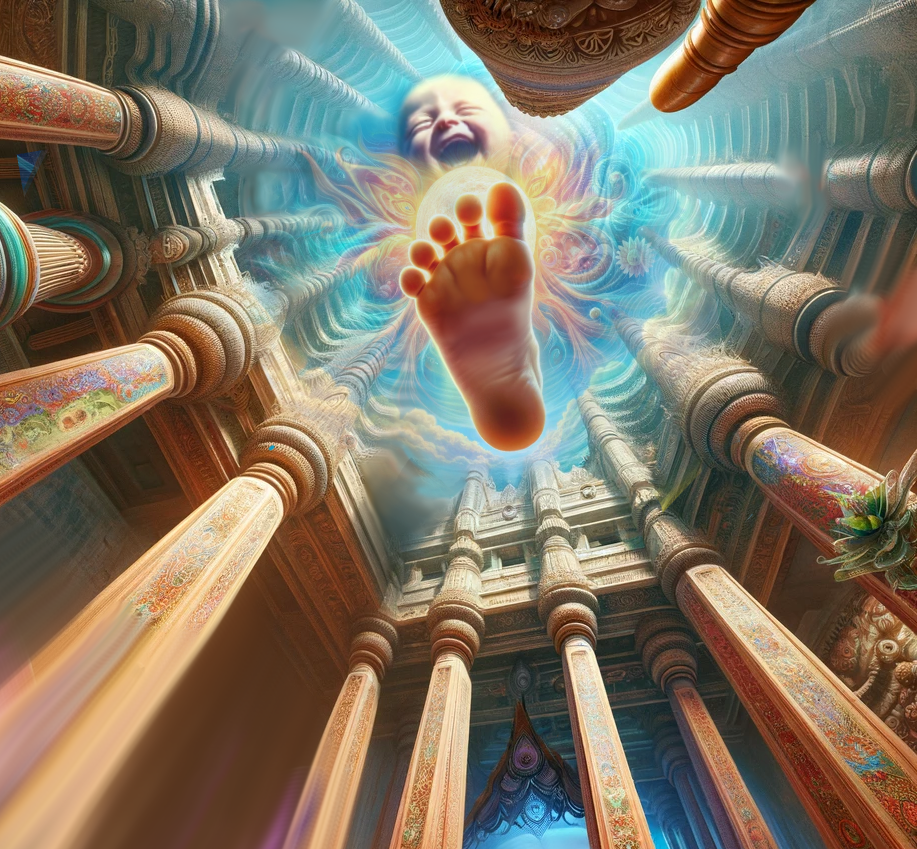 Divine Baby Avatar Totem in Temple